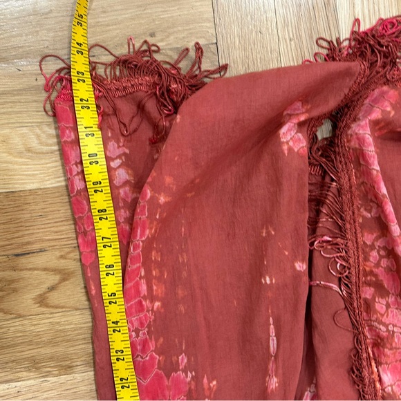 American Rag Red Tie-Dye Boho Ruana - Picture 6 of 11
